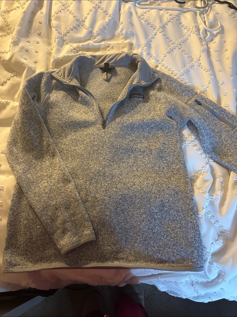 Patagonia Gray Heather Half-Zip Pullover Sweater